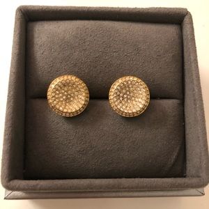Michael Kors - pave gold stud earrings